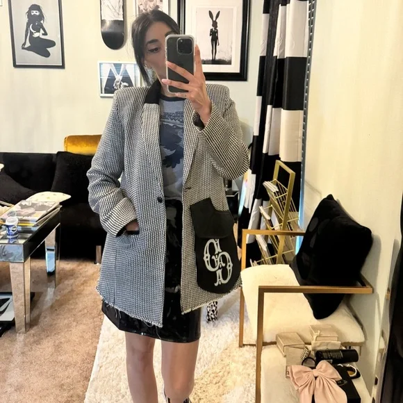 🚫SOLD🚫DYLANLEX DYLAN LEX BLAZER HOUNDSTOOTH M - Picture 9 of 11